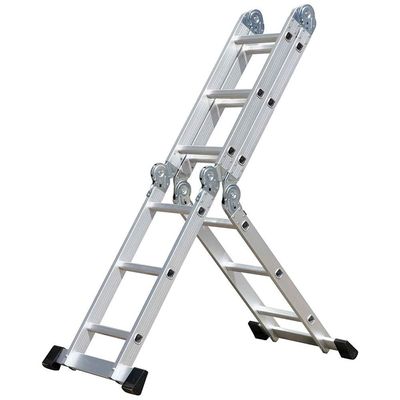 Multi-Purpose Aluminum Folding Ladder - Portable, Adjustable, Safe, and Durable for Home, Work, and Outdoor Use (4x3-3.6mtrs)