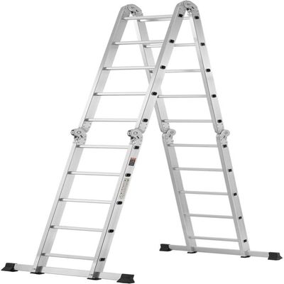 Multi-Purpose Aluminum Folding Ladder - Portable, Adjustable, Safe, and Durable for Home, Work, and Outdoor Use (4x5-5.8mtrs) Multi-Purpose Aluminum Folding Ladder - Portable, Adjustable, Safe, and Durable for Home, Work, and Outdoor Use (4x5-5.8mtrs)