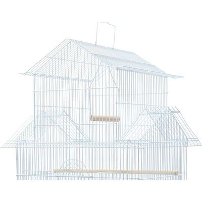 Priority Culture Bird cage strong and smooth iron material pet bird cage, suitable for canaries, stars, budget giars and other birds bird home for parakeets (White)