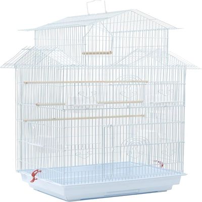 Priority Culture Bird cage strong and smooth iron material pet bird cage, suitable for canaries, stars, budget giars and other birds bird home for parakeets (White)