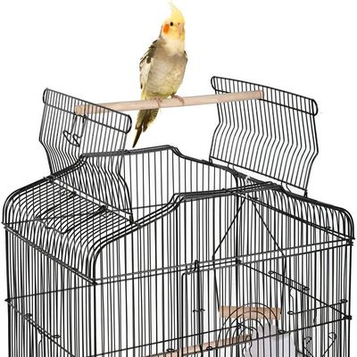 41-Inch Open Top Medium Bird Cage for Parakeets, Finches, Canaries, Lovebirds, Small Quaker Parrots, Cockatiels, Budgies, and Green Cheek Conures – Perfect for Travel and Flight. (Black)