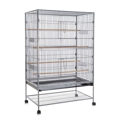 153cm Wrought Iron Standing Large Flight King Bird Cage for Cockatiels African Grey Quaker Amazon Sun Parakeets Green Cheek Conures Parrot Bird Cage Birdcage with Stand (X Large)