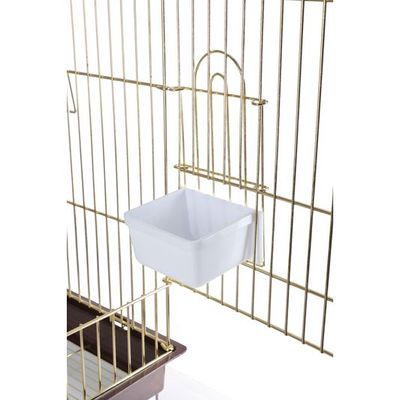 Bird Cage with Rolling Stand Gold