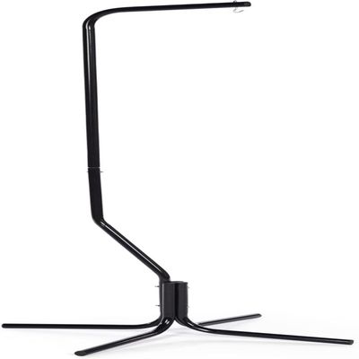 Heavy-Duty Tubular Steel Hanging Bird Cage Stand - Sturdy 4-Leg Support Base, Easy Assembly, 61x61x158cm (Black)