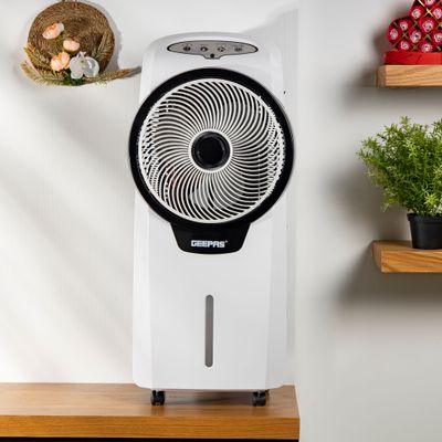 Rechargeable Air Cooler, 7 Hours Working, GAC9580 | 12V 4.5Ah rechargeable battery | 15Hrs Charging Time | 3 Speed, 3 Wind Mode | 7L Water Tank