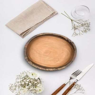 Wooden plate-21×6CM-Natural Wood Color