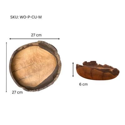 Wooden plate-27×6CM-Natural Wood Color