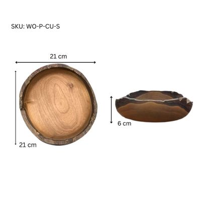 Wooden plate-21×6CM-Natural Wood Color