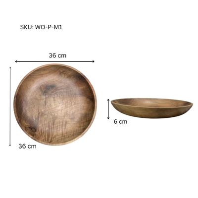 Wooden plate-36×6CM-Natural Wood Color