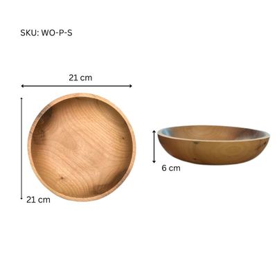 Wooden plate-21×6CM-Natural Wood Color