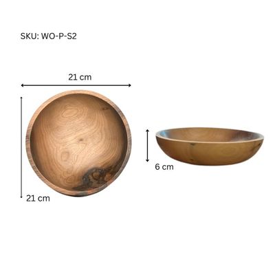Wooden plate-21×6CM-Natural Wood Color