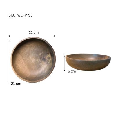Wooden plate-21×6CM-Natural Wood Color