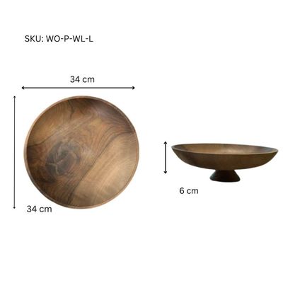 Wooden plate-34×6CM-Natural Wood Color
