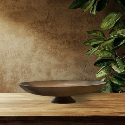 Wooden plate-34×6CM-Natural Wood Color
