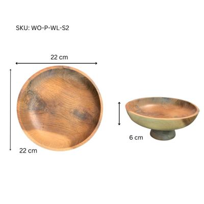 Wooden plate-22×6CM-Natural Wood Color