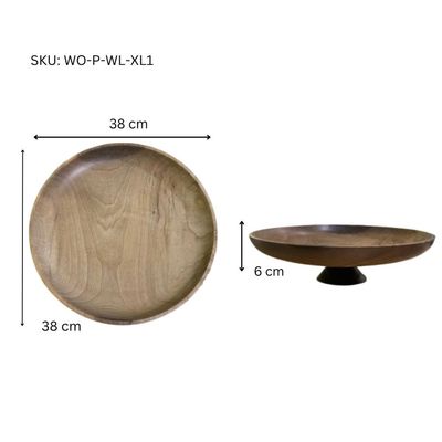 Wooden plate-38×6CM-Natural Wood Color