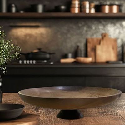 Wooden plate-38×6CM-Natural Wood Color