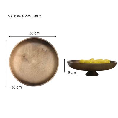 Wooden plate-38×6CM-Natural Wood Color