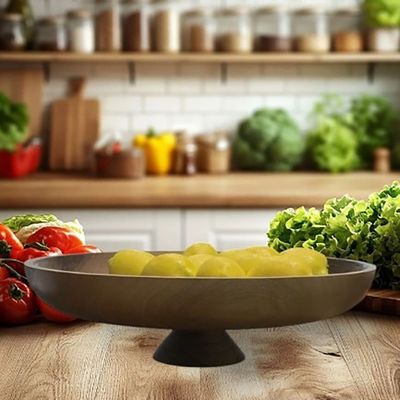 Wooden plate-38×6CM-Natural Wood Color
