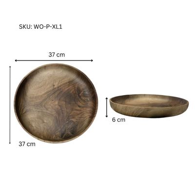 Wooden plate-37×6CM-Natural Wood Color