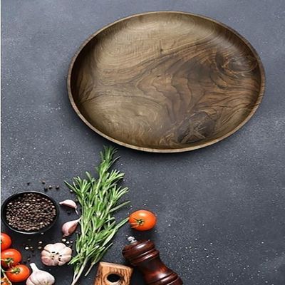 Wooden plate-37×6CM-Natural Wood Color