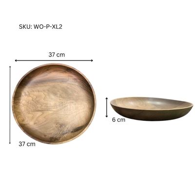 Wooden plate-37×6CM-Natural Wood Color