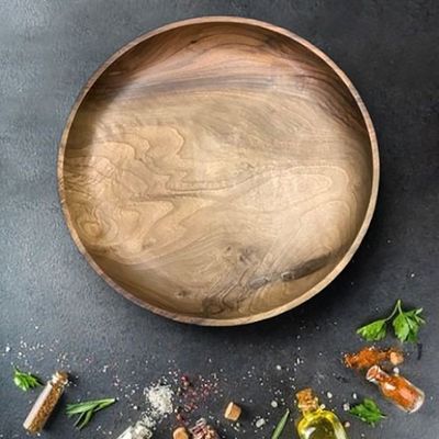 Wooden plate-37×6CM-Natural Wood Color
