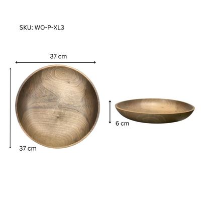 Wooden plate-37×6CM-Natural Wood Color