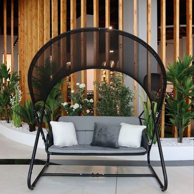 Schondor- outdoor -Steel Double Swing-135×38×29CM- Black- 1 Year