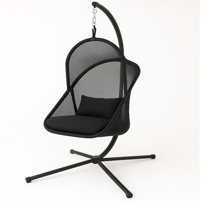 Steel foldable hanging chair-190x100x110CM- Black- 1 Year