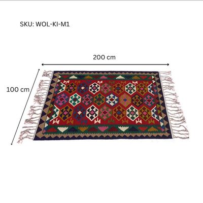 M1 Woolen Kilim - 100 × 200 CM Rugs