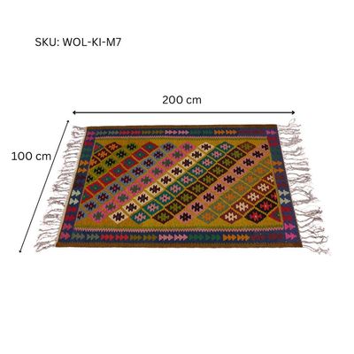 M7 Woolen Kilim - 100 × 200 CM Rugs