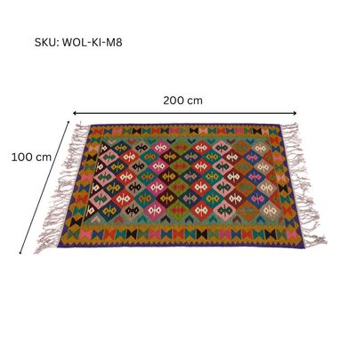 M8 Woolen Kilim - 100 × 200 CM Rugs