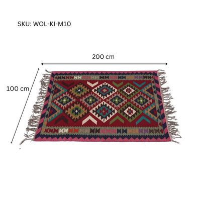 M10 Woolen Kilim - 100 × 200 CM Rugs