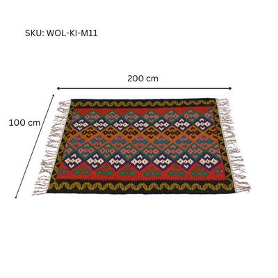 M11 Woolen Kilim - 100 × 200 CM Rugs