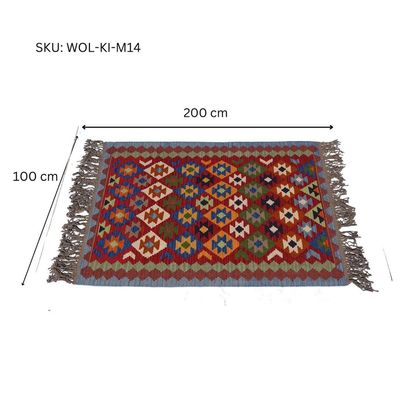 M14 Woolen Kilim - 100 × 200 CM Rugs