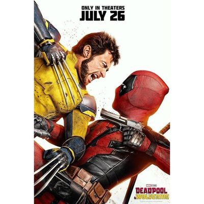  Deadpool & Wolverine 2024 Movie Poster - 16X24" Unframed Wall Art For Bedroom Decor, Gift For Boys & Girls (Pack Of 1)