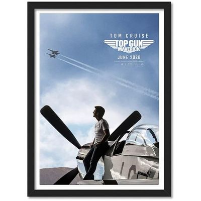 Hollywood Poster Top Gun Maveric Movie Framed Poster For Room & Office (10 Inch X 13 Inch, Framed)