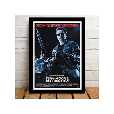 Hollywood Posters Terminator Movie Framed Poster For Room & Office (10 Inch X 13 Inch, Framed)