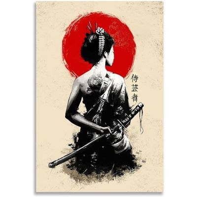  Retro Asian Art Poster Japanese Wall Decor Contemporary Japanese Poster Asian Decor Canvas Painting Pictures For Wall Art Unframed  16X24 Inchs
