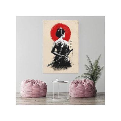  Retro Asian Art Poster Japanese Wall Decor Contemporary Japanese Poster Asian Decor Canvas Painting Pictures For Wall Art Unframed (61L X 40.6W Cm, Multi 01)