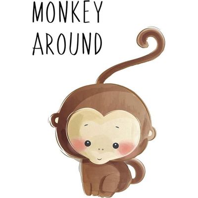 6 Pack Baby Jungle Nursery Wall Decor Art Pictures, Unframed Cartoon Safari Animal Wall Murals/Poster With Inspirational Quotes For Baby & Kids Living Room Bedroom Bathroom