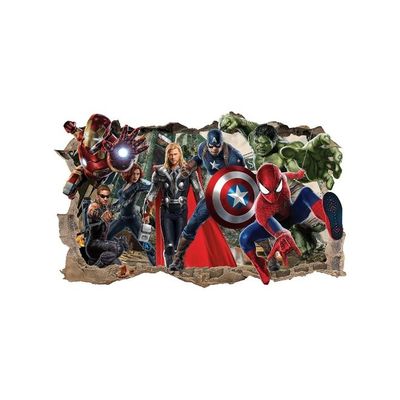 Superhero Wall Stickers For Kids | Removable Vinyl Decals | Peel And Stick Wall Decal For Boys Bedroom, Bathroom, And Playroom | Unique And Vibrant Wall Decor - 24" X 16"