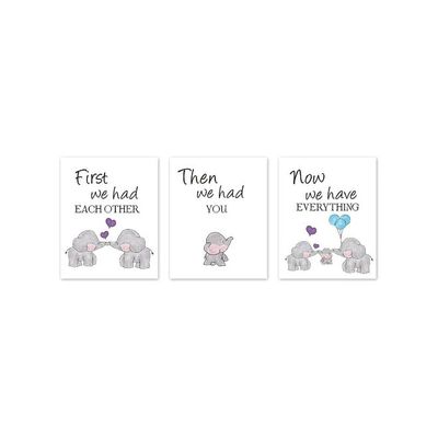 Set Of 3 Canvas Pictures For Children'S Baby Room Decoration