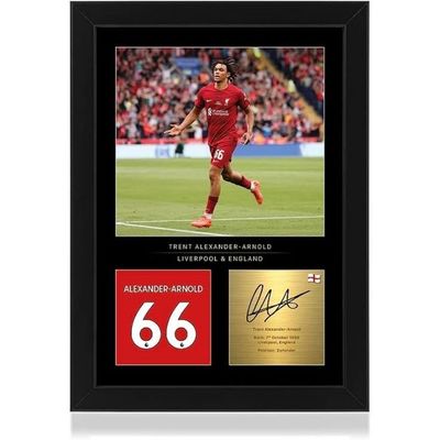  Trent Alexander-Arnold A4 Framed Photo Display - Reproduced Digital Signature - Gift For Liverpool Fans