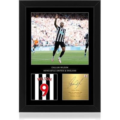  Callum Wilson A4 Framed Photo Display - Reproduced Digital Signature - Gift For Newcastle Fans