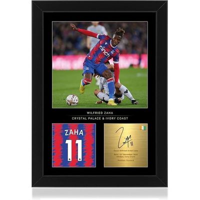  Wilfried Zaha A4 Framed Photo Display - Reproduced Digital Signature - Gift For Crystal Palace Fans