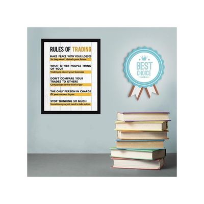 Rules Of Trading Stock Share Market Finance Quotes Frames Wall Frames