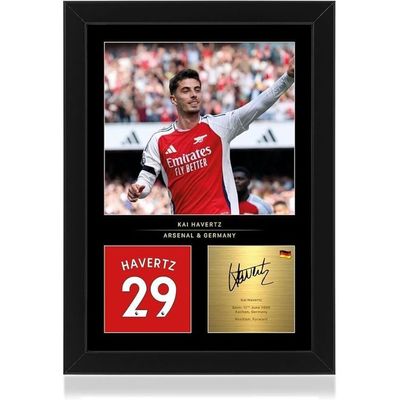  Kai Havertz A4 Framed Photo Display - Reproduced Digital Signature - Gift For Arsenal Fans