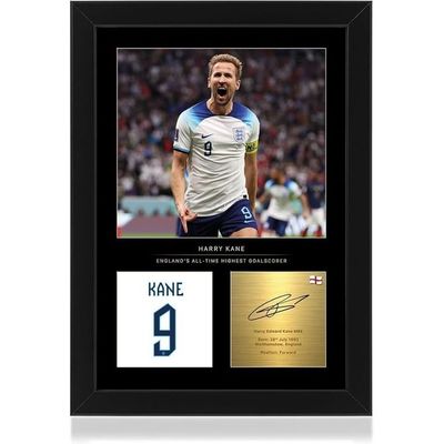  Harry Kane Framed Photo Display - Reproduced Digital Signature - Gift For England Football Fans